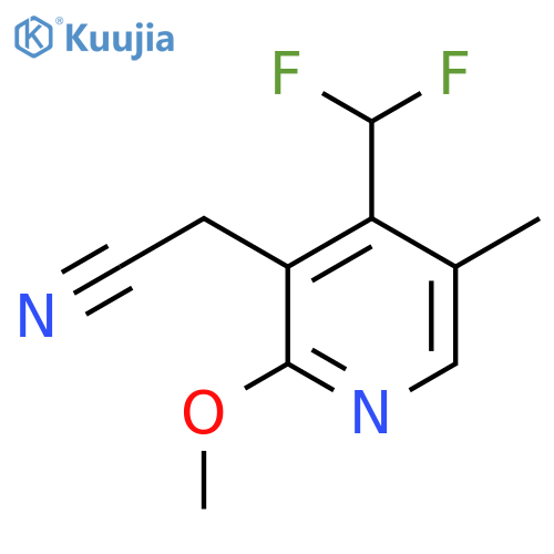 4-(Difluoromethyl)-2-methoxy-5-methylpyridine-3-acetonitrile structure