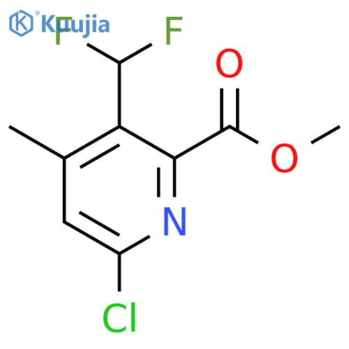 Methyl 6-chloro-3-(difluoromethyl)-4-methylpyridine-2-carboxylate structure