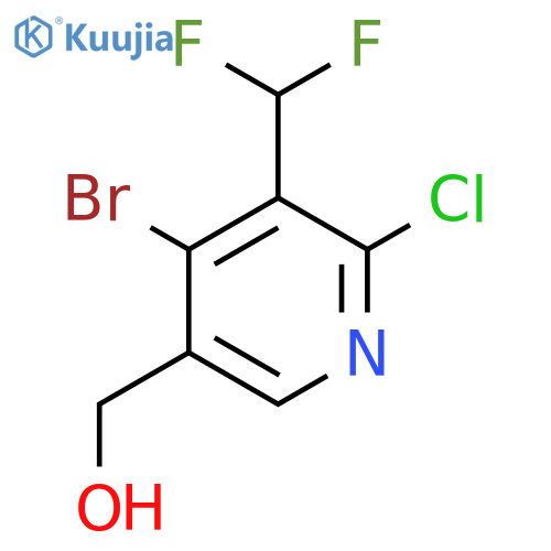 4-Bromo-2-chloro-3-(difluoromethyl)pyridine-5-methanol structure