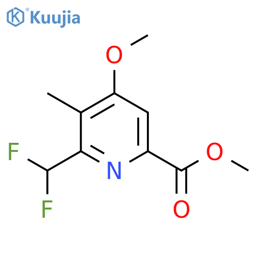Methyl 2-(difluoromethyl)-4-methoxy-3-methylpyridine-6-carboxylate structure