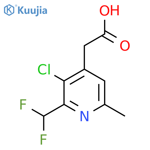 3-Chloro-2-(difluoromethyl)-6-methylpyridine-4-acetic acid structure