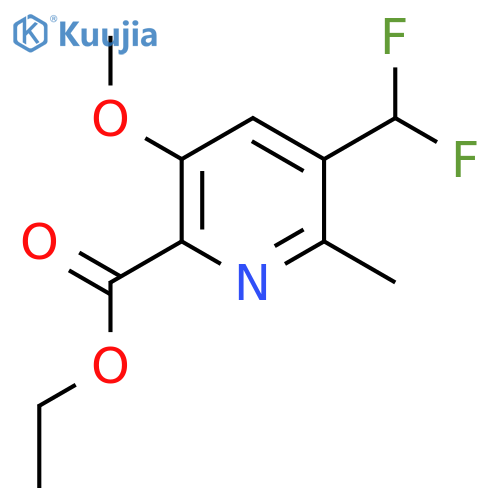Ethyl 3-(difluoromethyl)-5-methoxy-2-methylpyridine-6-carboxylate structure