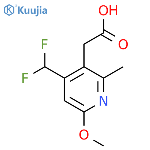 4-(Difluoromethyl)-6-methoxy-2-methylpyridine-3-acetic acid structure