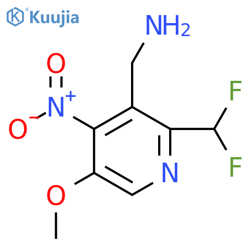 3-(Aminomethyl)-2-(difluoromethyl)-5-methoxy-4-nitropyridine structure