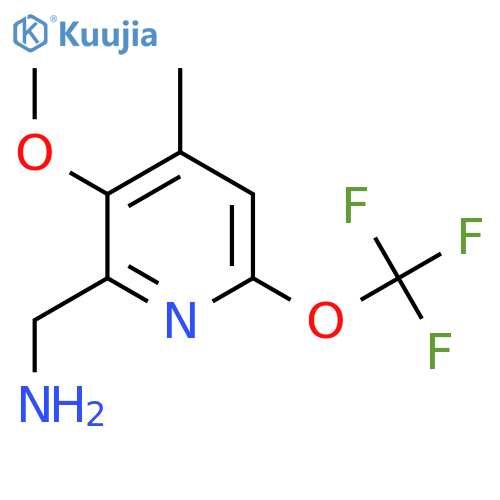 2-(Aminomethyl)-3-methoxy-4-methyl-6-(trifluoromethoxy)pyridine structure