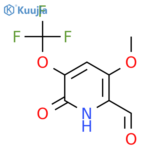 2-Hydroxy-5-methoxy-3-(trifluoromethoxy)pyridine-6-carboxaldehyde structure