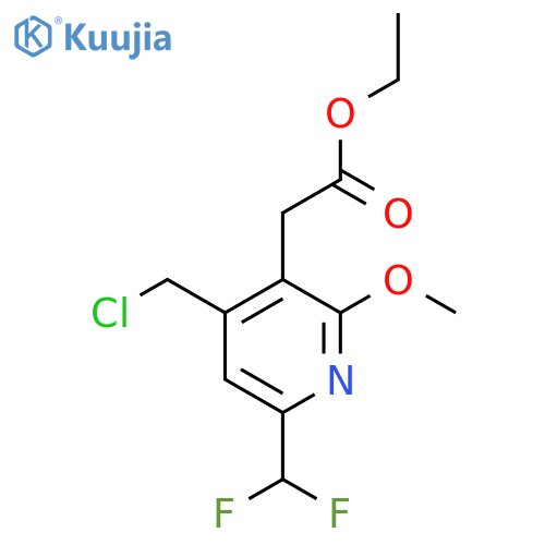 Ethyl 4-(chloromethyl)-6-(difluoromethyl)-2-methoxypyridine-3-acetate structure