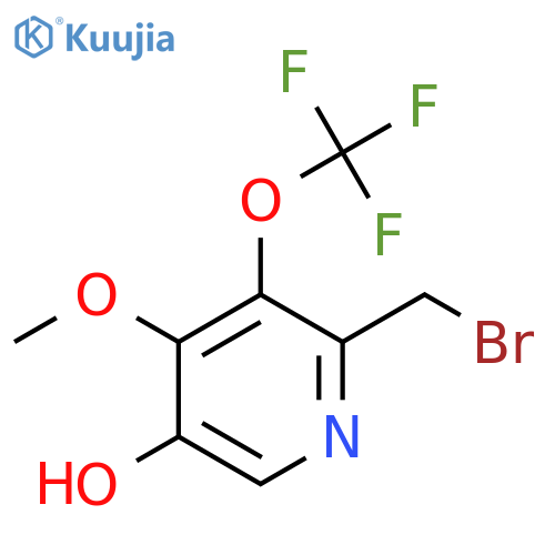2-(Bromomethyl)-5-hydroxy-4-methoxy-3-(trifluoromethoxy)pyridine structure