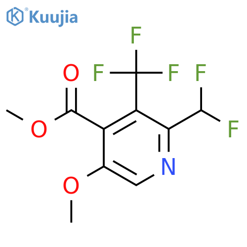 Methyl 2-(difluoromethyl)-5-methoxy-3-(trifluoromethyl)pyridine-4-carboxylate structure