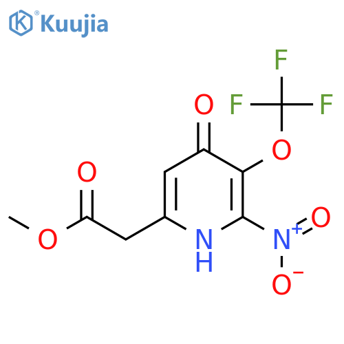 Methyl 4-hydroxy-2-nitro-3-(trifluoromethoxy)pyridine-6-acetate structure