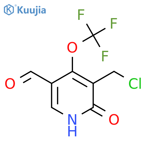 3-(Chloromethyl)-2-hydroxy-4-(trifluoromethoxy)pyridine-5-carboxaldehyde structure