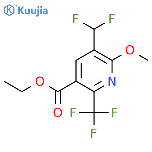 Ethyl 3-(difluoromethyl)-2-methoxy-6-(trifluoromethyl)pyridine-5-carboxylate structure
