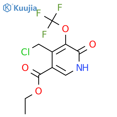Ethyl 4-(chloromethyl)-2-hydroxy-3-(trifluoromethoxy)pyridine-5-carboxylate structure