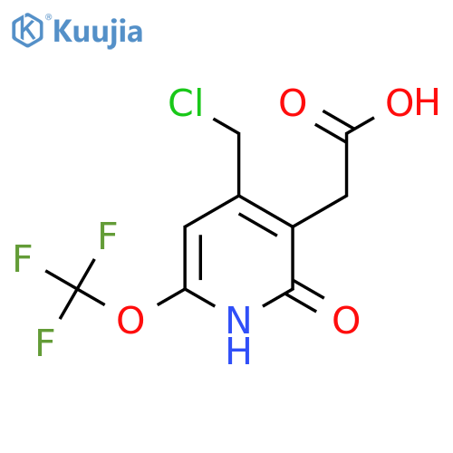 4-(Chloromethyl)-2-hydroxy-6-(trifluoromethoxy)pyridine-3-acetic acid structure