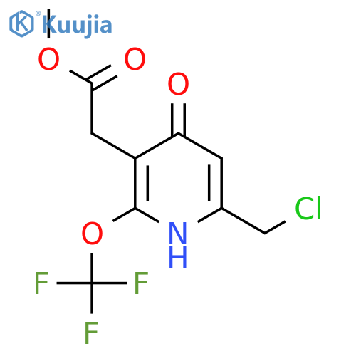 Methyl 6-(chloromethyl)-4-hydroxy-2-(trifluoromethoxy)pyridine-3-acetate structure