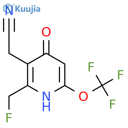 2-(Fluoromethyl)-4-hydroxy-6-(trifluoromethoxy)pyridine-3-acetonitrile structure
