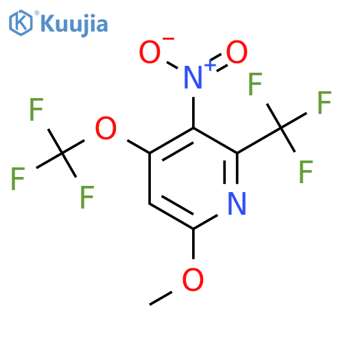 6-Methoxy-3-nitro-4-(trifluoromethoxy)-2-(trifluoromethyl)pyridine structure