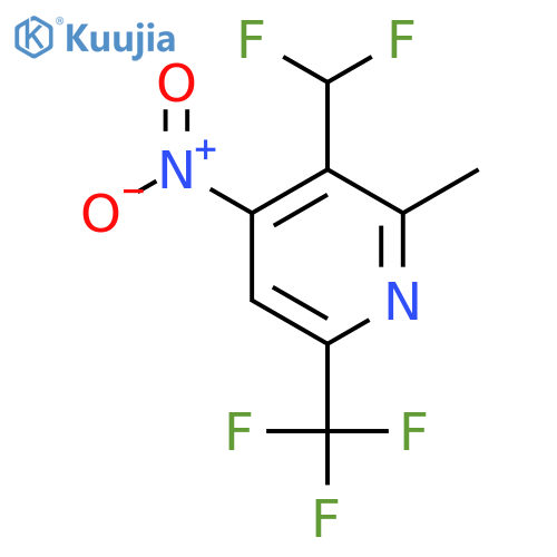 3-(Difluoromethyl)-2-methyl-4-nitro-6-(trifluoromethyl)pyridine structure