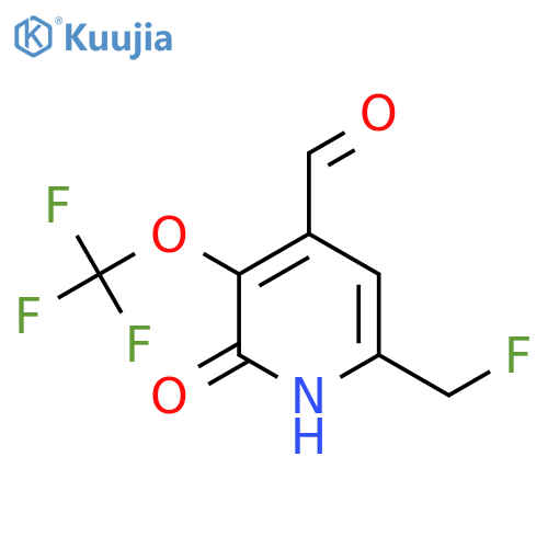 6-(Fluoromethyl)-2-hydroxy-3-(trifluoromethoxy)pyridine-4-carboxaldehyde structure