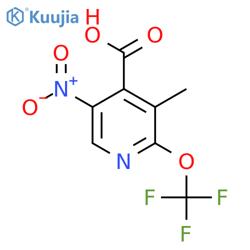 3-Methyl-5-nitro-2-(trifluoromethoxy)pyridine-4-carboxylic acid structure