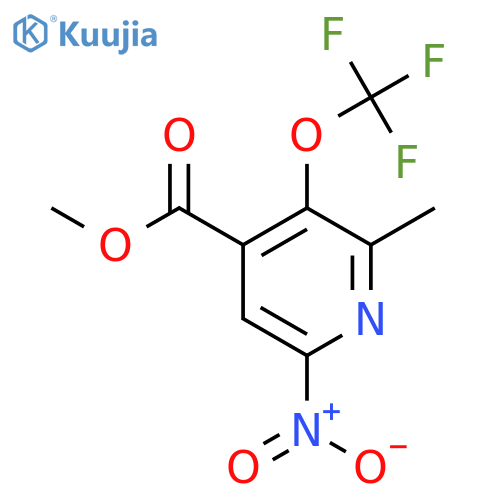 Methyl 2-methyl-6-nitro-3-(trifluoromethoxy)pyridine-4-carboxylate structure