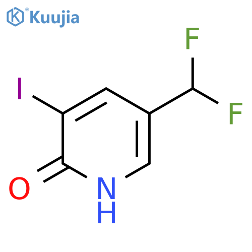 5-(Difluoromethyl)-3-iodo-2-hydroxypyridine structure