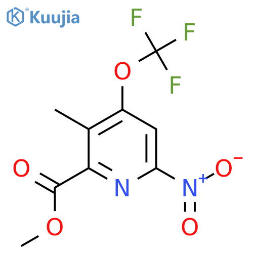 Methyl 3-methyl-6-nitro-4-(trifluoromethoxy)pyridine-2-carboxylate structure