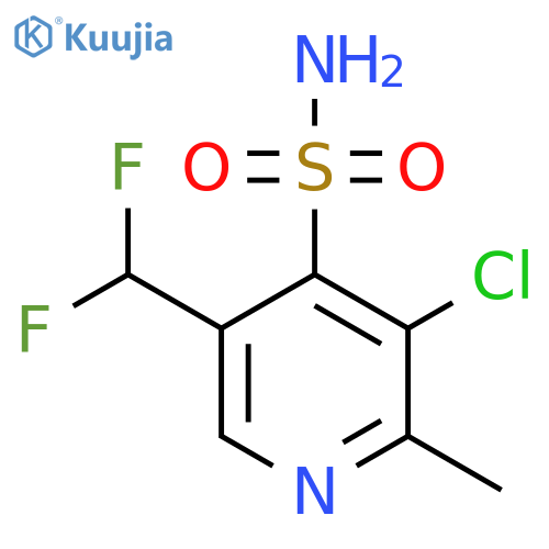 3-Chloro-5-(difluoromethyl)-2-methylpyridine-4-sulfonamide structure