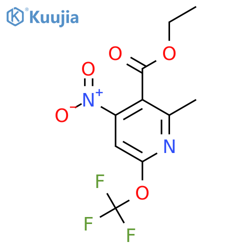 Ethyl 2-methyl-4-nitro-6-(trifluoromethoxy)pyridine-3-carboxylate structure