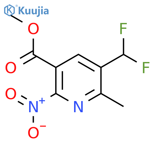 Methyl 3-(difluoromethyl)-2-methyl-6-nitropyridine-5-carboxylate structure