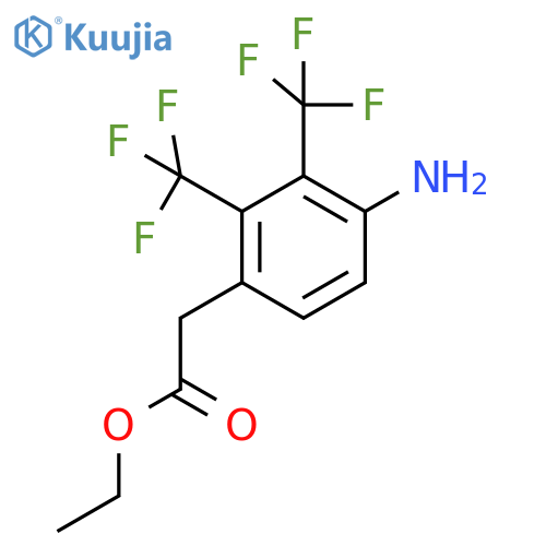 Ethyl 4-amino-2,3-bis(trifluoromethyl)phenylacetate structure