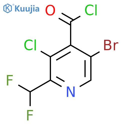 5-Bromo-3-chloro-2-(difluoromethyl)pyridine-4-carbonyl chloride structure