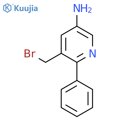 5-Amino-3-bromomethyl-2-phenylpyridine structure