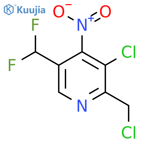 3-Chloro-2-(chloromethyl)-5-(difluoromethyl)-4-nitropyridine structure