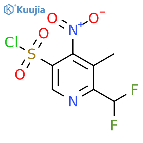 2-(Difluoromethyl)-3-methyl-4-nitropyridine-5-sulfonyl chloride structure