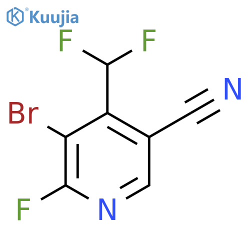 3-Bromo-5-cyano-4-(difluoromethyl)-2-fluoropyridine structure
