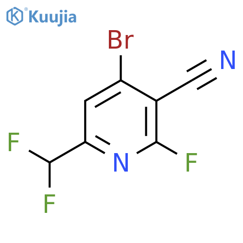 4-Bromo-3-cyano-6-(difluoromethyl)-2-fluoropyridine structure