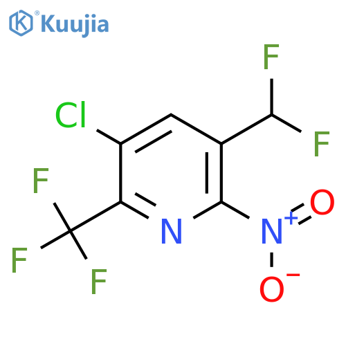 3-Chloro-5-(difluoromethyl)-6-nitro-2-(trifluoromethyl)pyridine structure