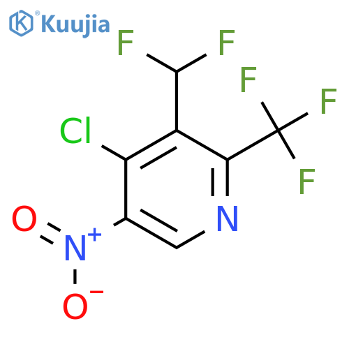 4-Chloro-3-(difluoromethyl)-5-nitro-2-(trifluoromethyl)pyridine structure