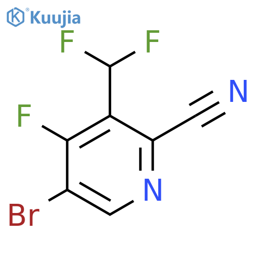 5-Bromo-2-cyano-3-(difluoromethyl)-4-fluoropyridine structure