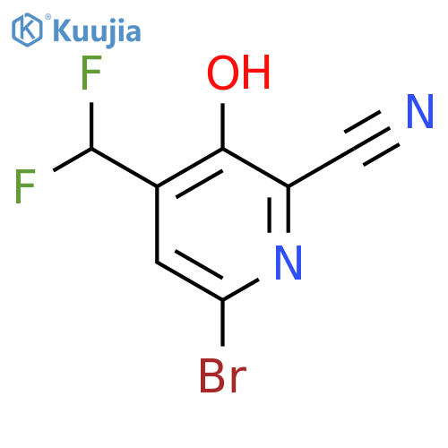 6-Bromo-2-cyano-4-(difluoromethyl)-3-hydroxypyridine structure