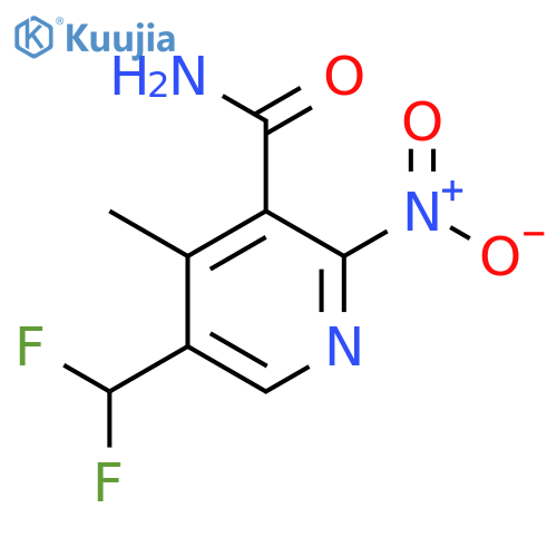 5-(Difluoromethyl)-4-methyl-2-nitropyridine-3-carboxamide structure