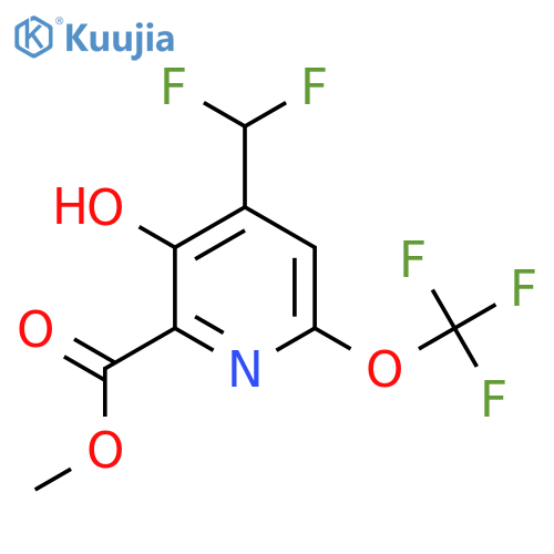 Methyl 4-(difluoromethyl)-3-hydroxy-6-(trifluoromethoxy)pyridine-2-carboxylate structure