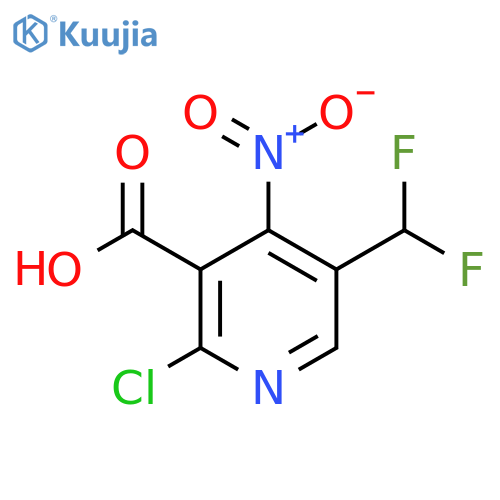 2-Chloro-5-(difluoromethyl)-4-nitropyridine-3-carboxylic acid structure