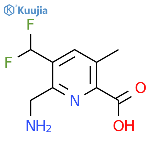 2-(Aminomethyl)-3-(difluoromethyl)-5-methylpyridine-6-carboxylic acid structure