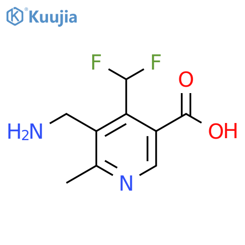 3-(Aminomethyl)-4-(difluoromethyl)-2-methylpyridine-5-carboxylic acid structure