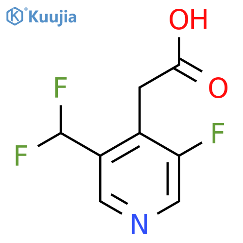3-(Difluoromethyl)-5-fluoropyridine-4-acetic acid structure
