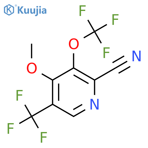 2-Cyano-4-methoxy-3-(trifluoromethoxy)-5-(trifluoromethyl)pyridine structure