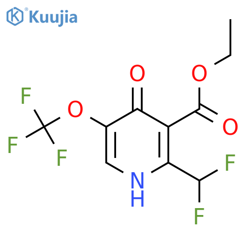 Ethyl 2-(difluoromethyl)-4-hydroxy-5-(trifluoromethoxy)pyridine-3-carboxylate structure