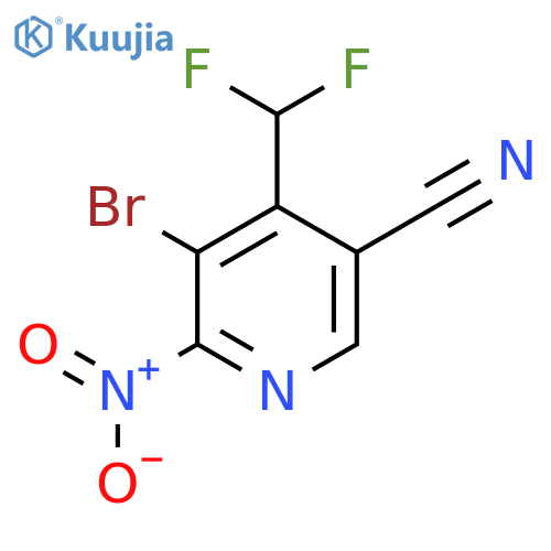 3-Bromo-5-cyano-4-(difluoromethyl)-2-nitropyridine structure